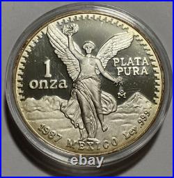 1987 Libertad Silver Proof 12,000 Minted OGP Exact Round Imaged. 999 Fine 1987 Libertad Silver Proof 12,000 Minted OGP Exact Round Imaged. 999 Fine