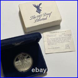 1987 Libertad Silver Proof 12,000 Minted OGP Exact Round Imaged. 999 Fine