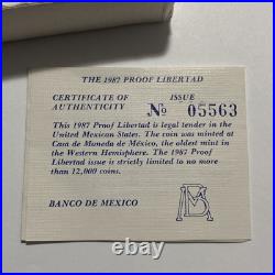 1987 Libertad Silver Proof 12,000 Minted OGP Exact Round Imaged. 999 Fine