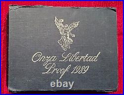 1989 Mexico Onza Libertad 1 oz. 999 Silver Proof Complete with COA