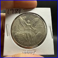 1989 Mo MEXICO Silver 1 oz BU UNC Libertad Onza Coin