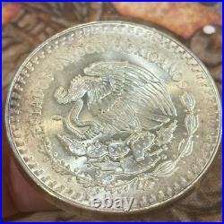 1989 Mo Silver 1 oz Libertad Onza Mexico Coin Toned Blast White GLOSSY NO DOT