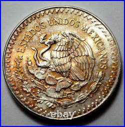 1990 1 Oz 999 SILVER MEXICO Libertad Pura Plata Lim. Rare Coin Round Nat. Toning