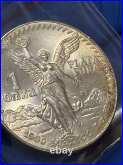 1990 Mexico Libertad 1oz with Nice Toning 1 Onza Silver 1990 Mexico Libertad 1oz with Nice Toning 1 Onza Silver
