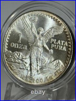 1990 Mexico Silver Libertad 1 Oz BU PROOF LIKE SURFACE Super High Grade