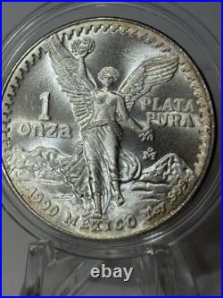 1990 Mexico Silver Libertad 1 Oz BU PROOF LIKE SURFACE Super High Grade