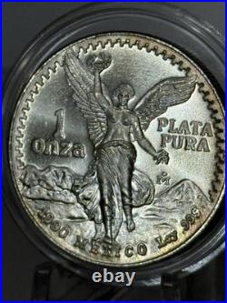 1990 Mexico Silver Libertad 1 Oz BU PROOF LIKE SURFACE Super High Grade