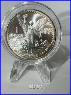 1990 Mexico Silver Libertad 1 Oz BU PROOF LIKE SURFACE Super High Grade