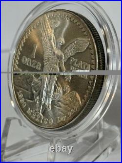 1990 Mexico Silver Libertad 1 Oz BU PROOF LIKE SURFACE Super High Grade