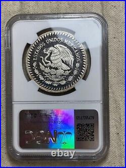 1990-Mo Mexico Proof Silver Libertad 1oz Silver Coin NGC PF 63 Ultra Cameo