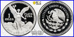 1990 Mo PCGS PR68 DCAM MEXICO 1 oz Silver Libertad Un Onza #44548A