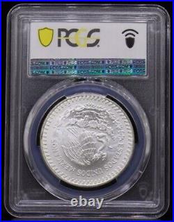 1991-MO 1oz Mexico Type 2 Silver Libertad KM-494.3 PCGS MS66