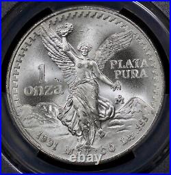 1991- MO Mexico 1oz Silver Libertad Onza PCGS MS 67 Type 1