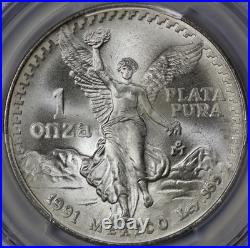 1991- MO Mexico 1oz Silver Libertad Onza PCGS MS 69 Type 1 1991- MO Mexico 1oz Silver Libertad Onza PCGS MS 69 Type 1