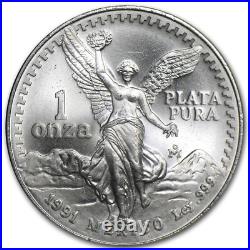 1991 Mexico 1 oz Silver Libertad BU