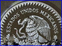 1991 Mexico Onza. 999 Silver Libertad Proof #4556 w Clamshell COA & Sleeve