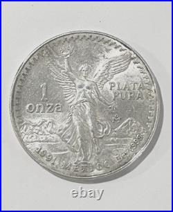 1991 UNC/MS 1 Oz 999 SILVER MEXICO Libertad Pura Plata Type 1 Limited Coin Round