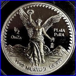 1992 Mexico 1/2 oz Silver Libertad PCGS PR69 DCAM Coin