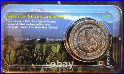 1993 Libertad Mexican Mint Vtg Littleton Mint Holder-999 Silver 1 Oz Art Coin