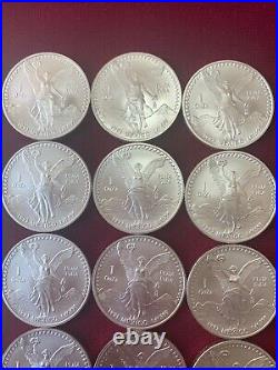 1993 Mexican Libertad 1 Onza. 999 Silver Brilliant Uncirculated Roll (20 Coins)