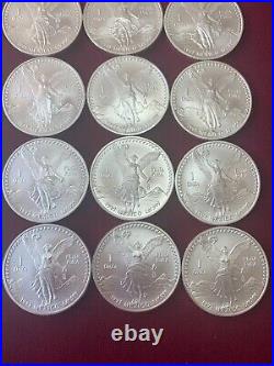 1993 Mexican Libertad 1 Onza. 999 Silver Brilliant Uncirculated Roll (20 Coins)