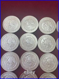 1993 Mexican Libertad 1 Onza. 999 Silver Brilliant Uncirculated Roll (20 Coins)