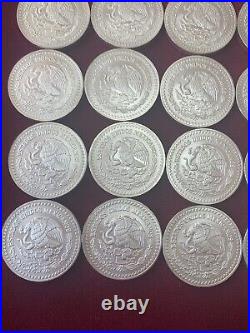 1993 Mexican Libertad 1 Onza. 999 Silver Brilliant Uncirculated Roll (20 Coins)