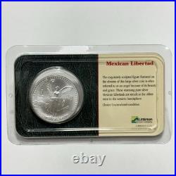 1993 Mexican Libertad 1 Onza. 999 Silver Littleton Coin Co. Holder Showpak Toned