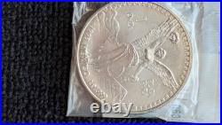 1993 Mexico Libertad 1 OZ Silver Coin. 999 ONZA Littleton Plastic Holder