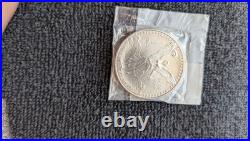 1993 Mexico Libertad 1 OZ Silver Coin. 999 ONZA Littleton Plastic Holder