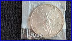 1993 Mexico Libertad 1 OZ Silver Coin. 999 ONZA Littleton Plastic Holder