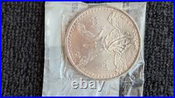 1993 Mexico Libertad 1 OZ Silver Coin. 999 ONZA Littleton Plastic Holder