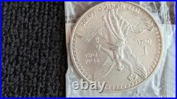 1993 Mexico Libertad 1 OZ Silver Coin. 999 ONZA Littleton Plastic Holder
