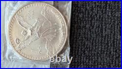 1993 Mexico Libertad 1 OZ Silver Coin. 999 ONZA Littleton Plastic Holder