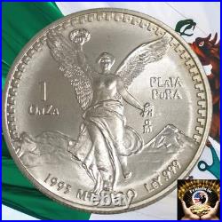 1993 Mexico Libertad Onza Silver Better Back Date Fast SHIP