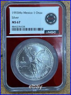 1993 Mo Mexico Libertad Onza Plata Pura 1 Troy oz