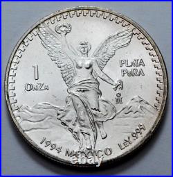 1994 1 oz 999 SILVER Ley Mexican Libertad 1 Onza, Pura Plata Rare Key Date Coin