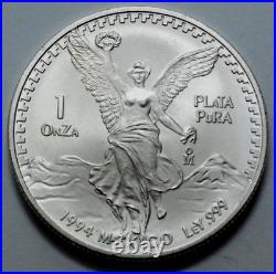 1994 1 oz 999 SILVER Ley Mexican Libertad 1 Onza Pura Plata Rare Limited Ed. Coin