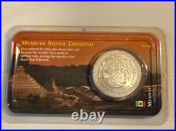 1994 MEXICAN ONZA LIBERTAD 1 Oz. 999 FINE SILVER Coin IN LITTLETON SHOWPAK