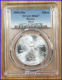 1994 Mexico 1 oz. Silver Libertad PCGS MS67