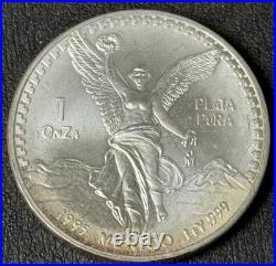 1995 1 Oz. 999 Silver Mo Mexico Libertad 1 Onza Plata Pura Mexican Silver Coin