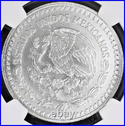 1995 Mexico Libertad Silver 1 Onza Coin NGC MS66 Banco de Mexico Bag Frag