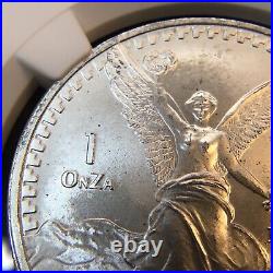 1995 Mo Mexico Silver Onza Libertad 1oz NGC MS69 Semi Key Date ONLY 3 HIGHER