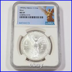 1995 Mo NGC MS69 MEXICO 1 oz Silver Libertad Un Onza Coin #44040A