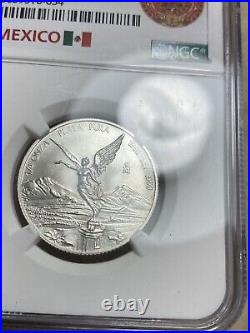 1996 Mexico Libertad 1/4 oz. Silver Coin NGC MS69 Only 2 Higher Freshly Graded