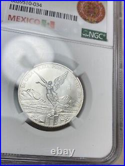 1996 Mexico Libertad 1/4 oz. Silver Coin NGC MS69 Only 2 Higher Freshly Graded