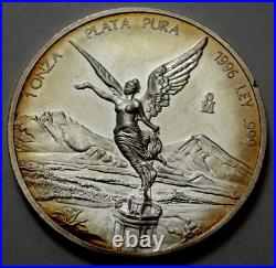 1996 UNC 1 Oz 999 SILVER MEXICO Libertad Pura Plata Coin Limited Mint Rare Round