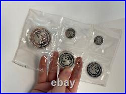 1997 Proof Libertad Set 1 1/2 1/4 1/10 Onza Plata Pura Mexico 5 Coins 1.95OZ