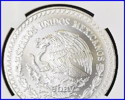 1998 KEY Mo Mexico Silver Libertad 1 Onza NGC MS69 NEW Die Chip Variety! RRR