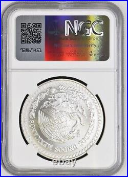 1998 KEY Mo Mexico Silver Libertad 1 Onza NGC MS69 NEW Die Chip Variety! RRR